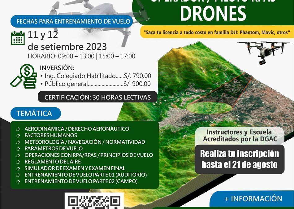 Curso para acreditación: “Operador / Piloto RPAS DRONES”
