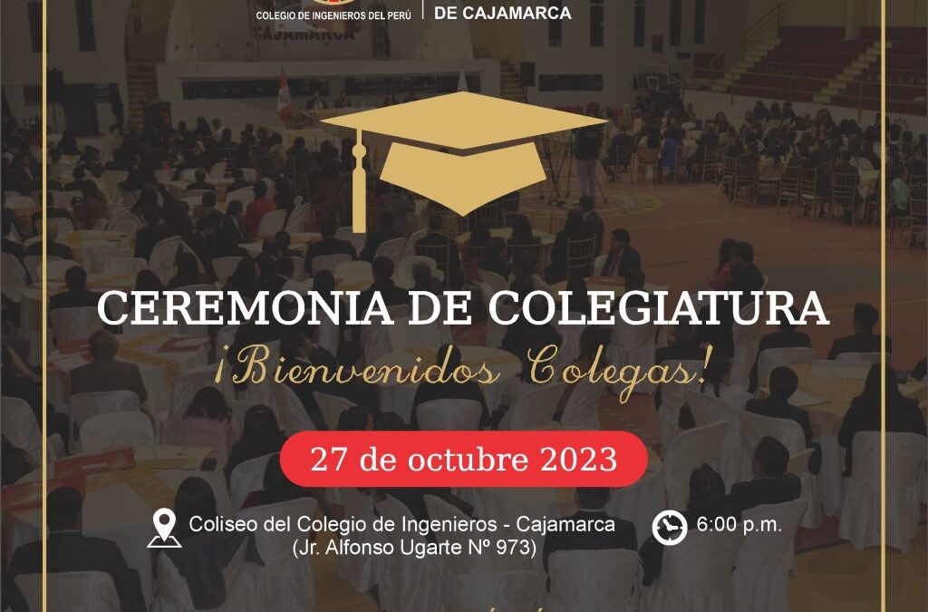 Ceremonia de Colegiatura 27 de octubre 2023