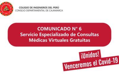 Comunicado N° 6. Servicio de Consultas Médicas Virtuales Gratuitas