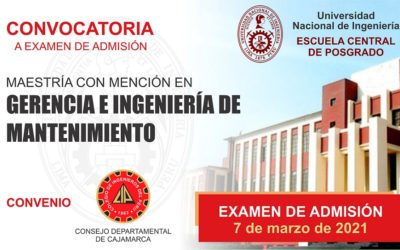 Maestría en Gerencia e Ingeniería de Mantenimiento.