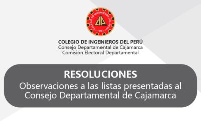 RESOLUCIONES: Observaciones a las listas presentadas al CIP CDC
