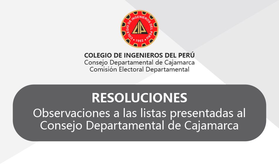RESOLUCIONES: Observaciones a las listas presentadas al CIP CDC