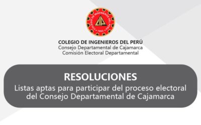RESOLUCIONES: Listas aptas para participar de las elecciones del CIP CDC