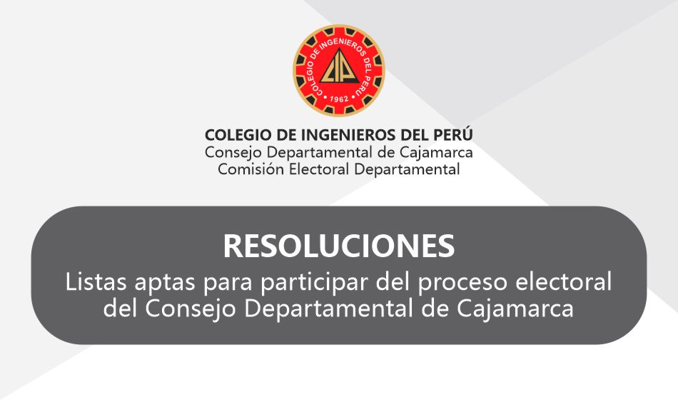RESOLUCIONES: Listas aptas para participar de las elecciones del CIP CDC