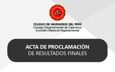 ACTA DE PROCLAMACIÓN DE RESULTADOS FINALES