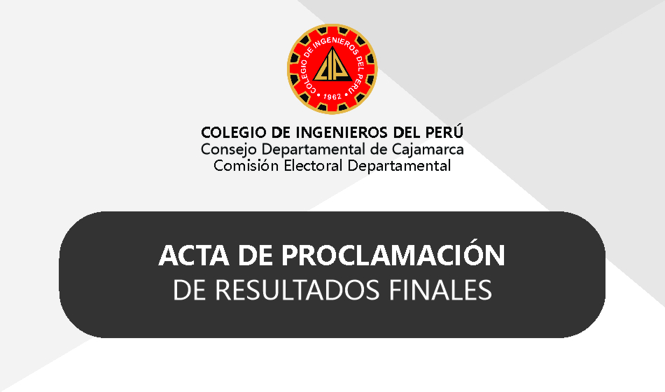 ACTA DE PROCLAMACIÓN DE RESULTADOS FINALES
