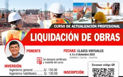 Curso de actualización profesional: “LIQUIDACIÓN DE OBRAS”