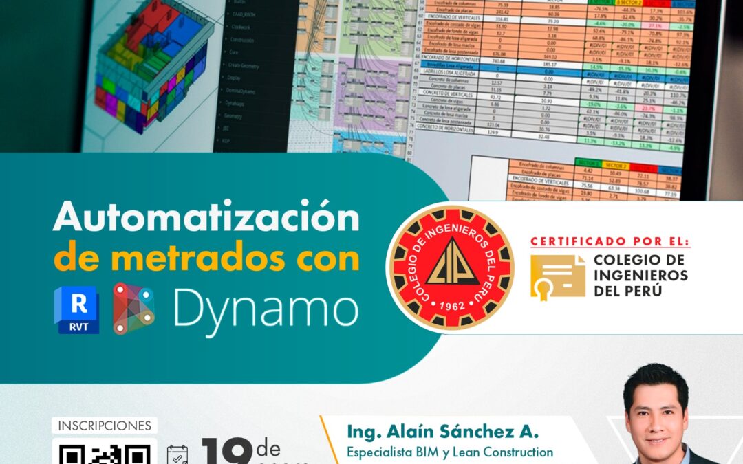 Webinar gratuito: “Automatización de metrados con Revit y Dynamo”