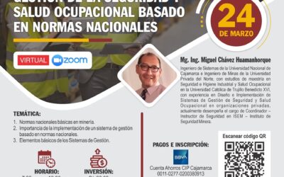 Conferencia Virtual: “GESTIÓN DE LA SEGURIDAD Y SALUD OCUPACIONAL BASADO EN NORMAS NACIONALES”