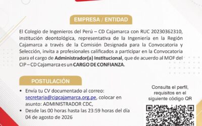 ¡CONVOCATORIA LABORAL! – Se requiere de un Administrador(a)