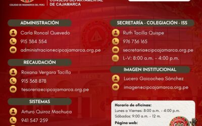 DIRECTORIO DE ATENCIÓN | 𝐎𝐅𝐈𝐂𝐈𝐍𝐀𝐒 𝐀𝐃𝐌𝐈𝐍𝐈𝐒𝐓𝐑𝐀𝐓𝐈𝐕𝐀𝐒 𝐂𝐈𝐏 𝐂𝐃 𝐂𝐀𝐉𝐀𝐌𝐀𝐑𝐂𝐀